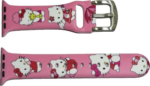 Vista 6 de Correa de silicona para Apple Watch de Hello Kitty para 38/40/1.614 in para Series 7/6/5/4/3/2/1/SE