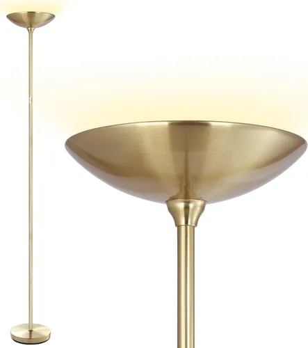 Vista 10 de Lámpara de pie, lámpara de pie, lámpara de pie LED Torchiere de 20 W, 2000 lm, regulable continuo, control táctil, luz diurna de 3000 K, vida útil