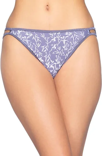 Vista 95 de Vanity Fair Bragas de bikini con tira para mujer, Illumination, con elástico sedoso y ribete de satén Paquete de 3 Negro (Midnight Black)