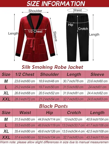 Vista 2 de SOMSOC El juego de disfraz de Halloween para hombre incluye chaqueta de seda roja, pantalones negros, sombrero de capitán, tubo, lentes de sol