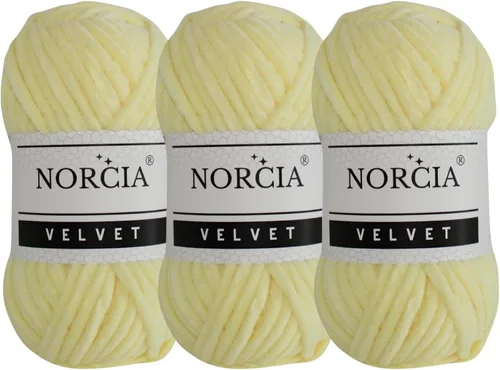 Vista 13 de Hilo de Terciopelo Suave Chenille para Ganchillo Super Voluminoso (100g-3.50oz) (68m-74.3 yds) Hilo para Manta de Bebé para Tejer Amigurumi Hilo