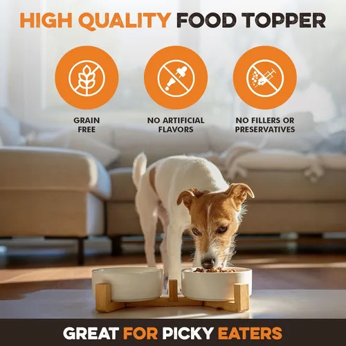 Vista 4 de BRUTUS & BARNABY Decoración de comida para perros – Hígado de res – Mejora la comida de tus perros con esta mezcla llena de sabor – Espolvorea sobre