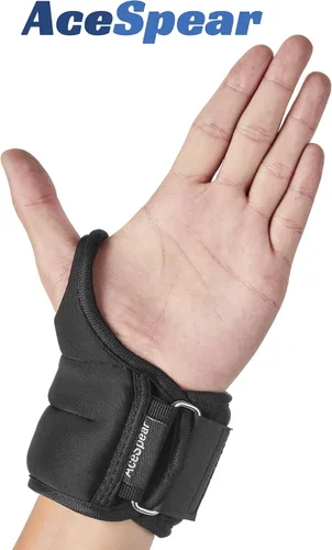 Vista 6 de AceSpear - Pesas de muñeca con cierre de bucle para pulgar para hombres y mujeres, 1 libra * 2, 2 libras * 2, 3 libras * 2, pesas de tobillo