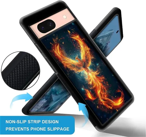 Vista 682 de Compatible con Google Pixel 4A 5G Mobile Case Creative Acrylic Panel trasero Silicona Protección Grip especialmente diseñado para Google Pixel 4A 5G