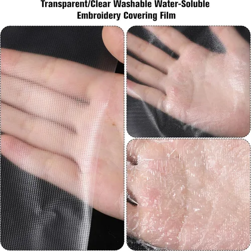 Vista 5 de 60 estabilizadores solubles en agua de 8 x 12 pulgadas, estabilizadores solubles en agua para bordados, estabilizadores transparentes para patrones