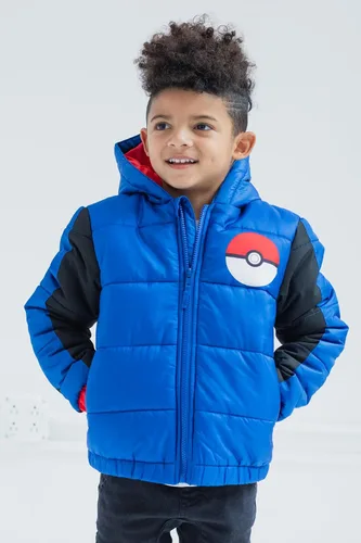 Vista 2 de Pokemon Pikachu - Abrigo de invierno con cremallera para niños pequeños a niños grandes