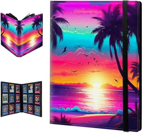 Vista 13 de Carpeta para tarjetas de intercambio, 9 bolsillos para tarjetas intercambiables, 360 bolsillos de doble cara, funda para tarjetas de tamaño Mujeres