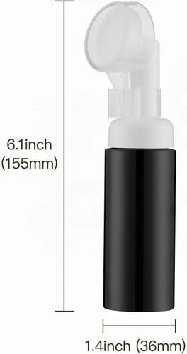 Vista 7 de Botella de espuma de 2 onzas con cepillo, botella de detergente vacía para patas limpias con cepillo limpiador sin enjuague, pequeños dispensadores