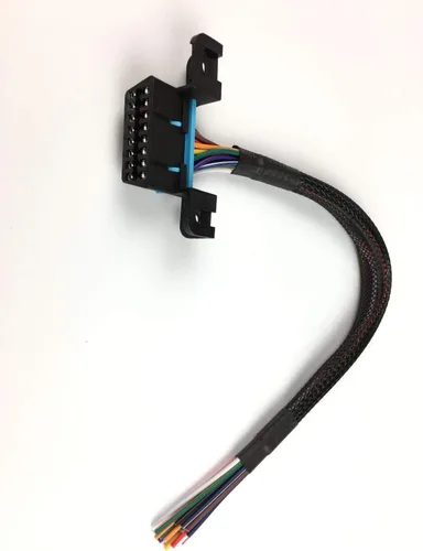 Vista 7 de 16PIN j1962F OBD2 Conector hembra a cable abierto OBDII, conector de cable de arnés fijo para puerto de tablero