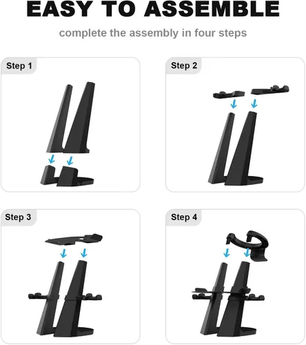 Vista 6 de AMVR Compatible with Quest 2 Stand Upgraded Heavier VR Headset Display Stand Holder and Controller Mount Station for Quest 2Quest 1RiftRift S and