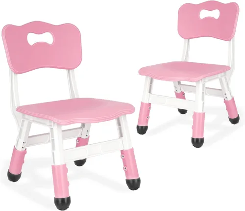 Vista 10 de Silla para niños de altura ajustable, sillas para niños de 2 a 8 años con fundas para pies para el hogar, aula, jardín de infantes y lugares