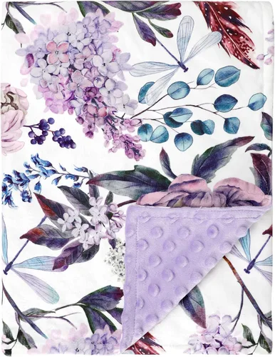 Vista 11 de Sotf - Manta de cuna para bebé, respaldo de puntos, manta suave reversible para recién nacido, regalo para niños pequeños, 30 x 40 pulgadas, lazo