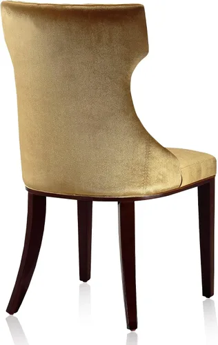 Vista 7 de Manhattan Comfort Reine MDining - Juego de 2, asientos tapizados con costuras de diamante, marco de madera de haya maciza, base de 4 patas, altura