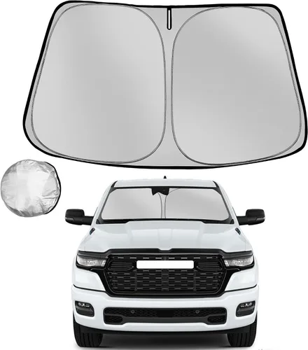 Vista 24 de [Usado] Parasol para parabrisas Che-vrolet/Chevy Silverado 1999-2006 plegable para ventana delantera de automóvil, bloquea los rayos UV y el calor