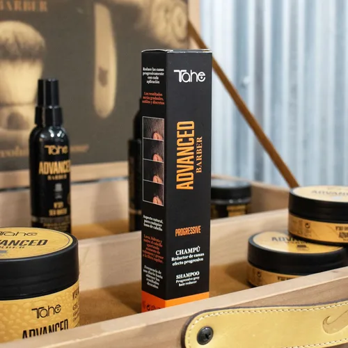 Vista 7 de Tahe Advanced Barber Progressive - Champú Reductor de Grises 3.4 fl oz - Marrón Natural, Hidrata y Revitaliza el Cabello