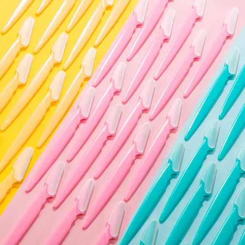 Vista 7 de Boao 96 piezas de maquinilla de afeitar de cejas, afeitadoras de cejas Dermaplaning herramienta para mujeres con cubierta de precisión