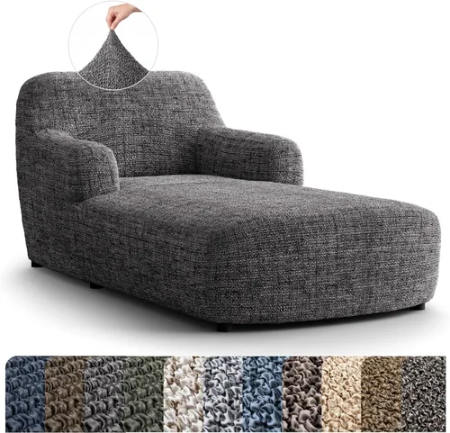 Vista 12 de PAULATO BY GA.I.CO. Funda para tumbona – Funda suave – Protector elástico de 1 pieza para sillón – Tela estampada – Graffio Taupe