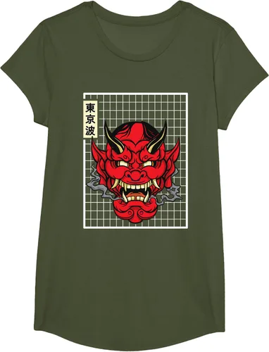 Vista 65 de Máscara japonesa de Demon Hannya Oni con máscara japonesa, Negro