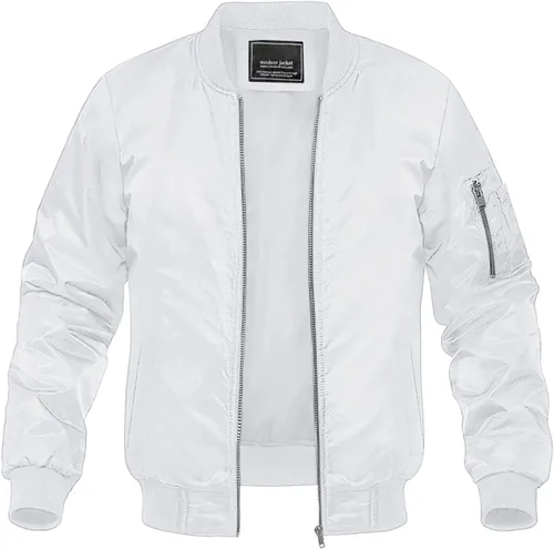 Vista 21 de MAGNIVIT - Chaqueta bomber ligera para hombre, cortavientos, casual, para primavera y otoño, para exteriores