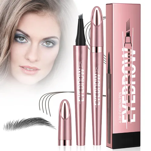 Vista 7 de Lápiz de cejas impermeable para microblading, 2025 NUEVO Lápiz mágico para cejas, lápices de cejas para mujeres con 4 puntas, crea cejas de aspecto