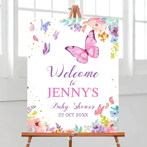 Vista 16 de Letrero de bienvenida para baby shower, tema oscuro, varios tamaños