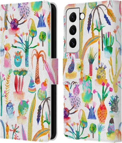 Vista 259 de Head Case Designs Officially Licensed Ninola Brushstrokes Black Summer Patterns Leather Wallet Case Compatible with Samsung Galaxy A07 4G