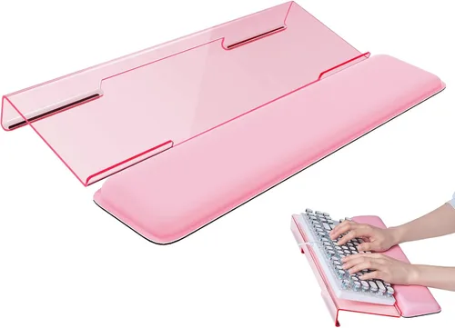 Vista 16 de Laborio Soporte de muñeca para teclado de computadora para escritorio, soporte para teclado para escribir fácilmente con almohadilla de muñeca