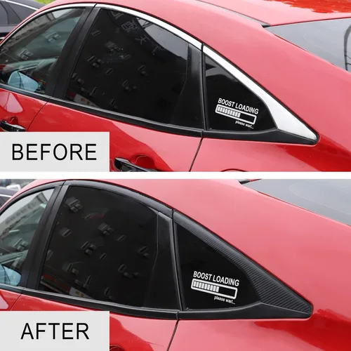 Vista 3 de TOMALL Calcomanías de vinilo para borde de ventana de automóvil compatibles con Honda 10th Civic 2016 2017 2018 2019 2020 2021 Accesorios de tira