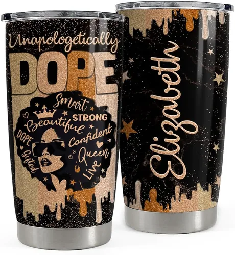 Vista 14 de SANDJEST Vaso personalizado de gato negro con texto en inglés «Just A Girls Who Loves Cat», vasos de 20 onzas y 30 onzas con tapa, regalo