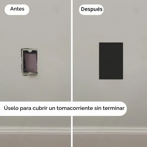 Vista 2 de Rubber Bond Placa de Goma Autoadhesiva para Toma de Pared, Paquete de 5 Unidades – Parche de Agujero para Paneles de Yeso Fácil de Aplicar Despegar