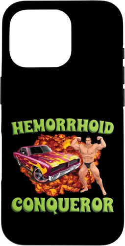 Vista 20 de iPhone 16 Hemorrhoid Conqueror Funny Meme Extraño Ofensivo Cringe Broma Caso