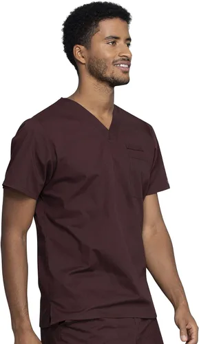 Vista 4 de Cherokee Scrubs for Men V-Neck Top, Workwear Professionals Soft Stretch WW675