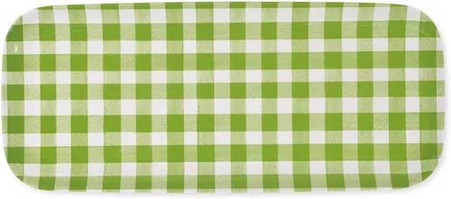 Vista 5 de UP ware Crackle Cream - Bandeja de servir de melamina, bandeja rectangular de 15 x 6.5 pulgadas, bandeja de alimentos sin BPA para entretenimiento