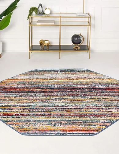 Vista 27 de Unique Loom Gemstone Collection - Alfombra de área - Topacio (2' x 5' 11" corredor, marfil / marrón)