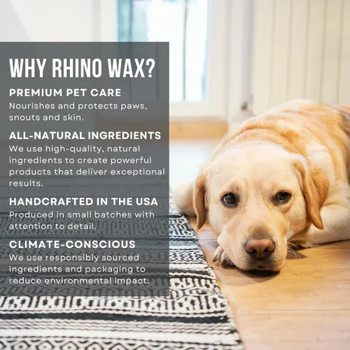 Vista 6 de Rhino Wax - Bálsamo curativo para la piel para perros (2 onzas) - Alivio de la picazón y el rasguño del perro - Crema hidratante y picor - Calmante
