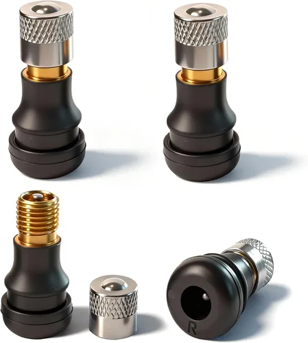 Vista 4 de GYL Kit de inflado Manguera de extensión de bomba, convertidor DV AV SV y agujas de bomba de bola, con adaptadores de válvula Presta/Schrader