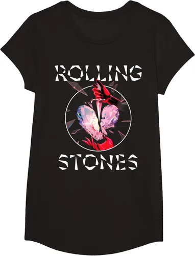Vista 3 de Camiseta oficial de The Rolling Stones HD Prism Heart, Negro