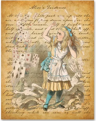 Vista 19 de Alicia en el país de las maravillas - Póster de pared sin marco de 11 x 14 pulgadas - Regalos y decoraciones perfectos de Alicia en el país