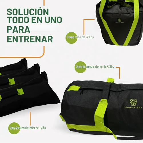 Vista 4 de Sandbags for Working Out - 50 to 90 lbs - Adjustable Heavy Duty Equipment for Weight Training - 1 Outer, 3 Inner Sandbags - Portable Tough Workout