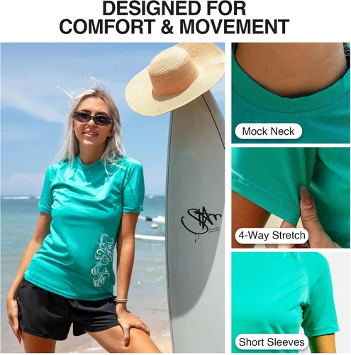 Vista 4 de Kanu Surf Camiseta de manga corta Breeze UPF 50 para mujer
