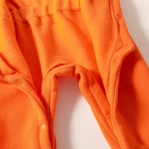 Vista 3 de Bilo Design - Disfraz de astronauta naranja para bebé, disfraz de forro polar, cosplay, fiesta, Halloween, ropa para bebé