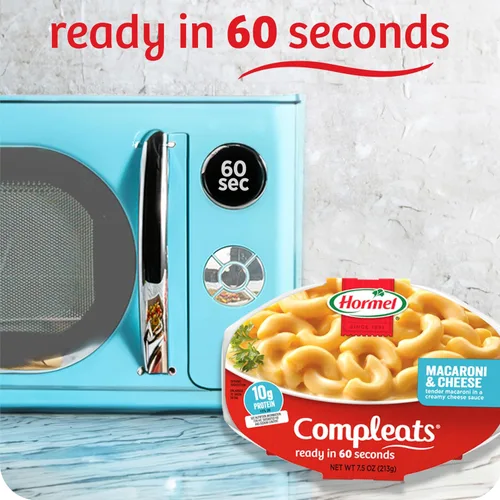 Vista 6 de HORMEL COMPLEATS Bandeja para microondas de macarrones y queso, 7.5 onzas (paquete de 7)