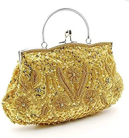 Vista 3 de Simcat Bolso de mano grande con cuentas de lentejuelas y flores