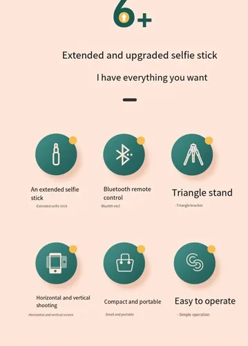 Vista 9 de Trípode para selfie, 3 en 1, extensible y portátil, para iPhone, con control remoto inalámbrico, compatible con iPhone 16, 15, 14, 13, 12, 11 Pro