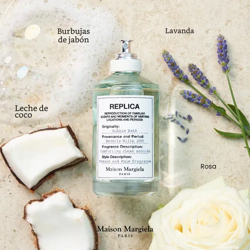 Vista 3 de Maison Margiela Replica Bubble Bath - Gentile Floral Fragrance Eau de Toilette with Soap Bubbles, Rose & Coconut Milk - Long Lasting - Relaxing