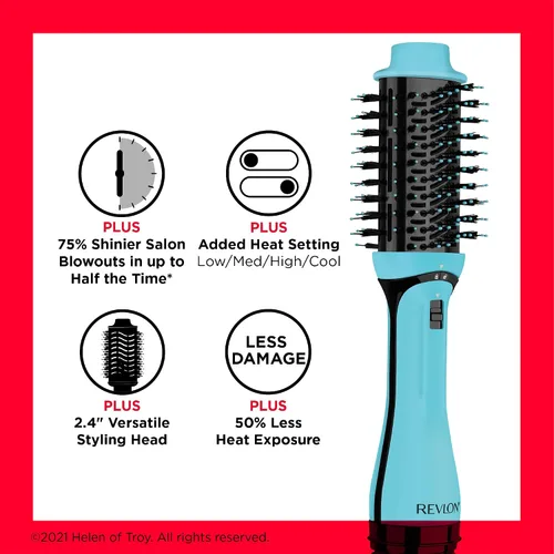 Vista 9 de REVLON One Step Volumizer Plus - Secador de pelo y moldeador con más volumen, menos daño y más control de estilo para resultados de salón fáciles