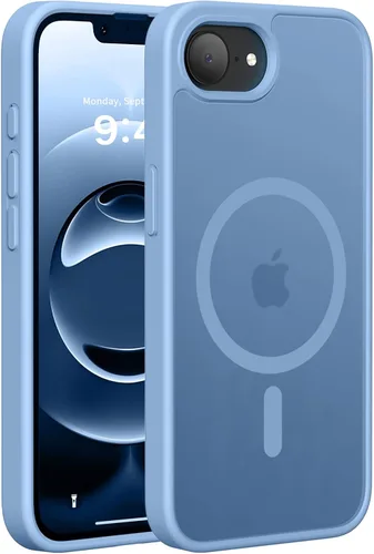Vista 14 de Hualele - Funda magnética para iPhone 13 Pro, compatible con MagSafe, grado militar, a prueba de caídas, translúcida mate, parte trasera dura, borde