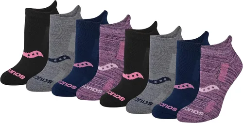 Vista 8 de Saucony Women's RunDry Performance Heel Tab Athletic Socks, Available in S-L (8, 16, 24 Pairs)