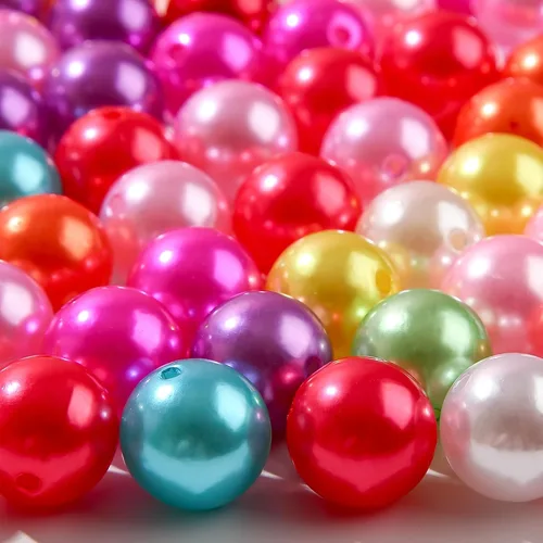 Vista 7 de 60 piezas de cuentas acrílicas agrietadas de 20 mm cuentas gruesas de chicle colores cuentas para bolígrafos para hacer joyas pulseras collares