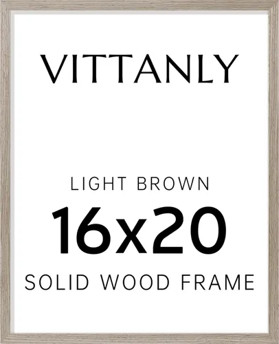 Vista 123 de Vittanly - Marco de fotos de 4 x 6 pulgadas de madera maciza con plexiglás, incluye paspartú de 3,5 x 5, para colgar en la pared o poner sobre una
